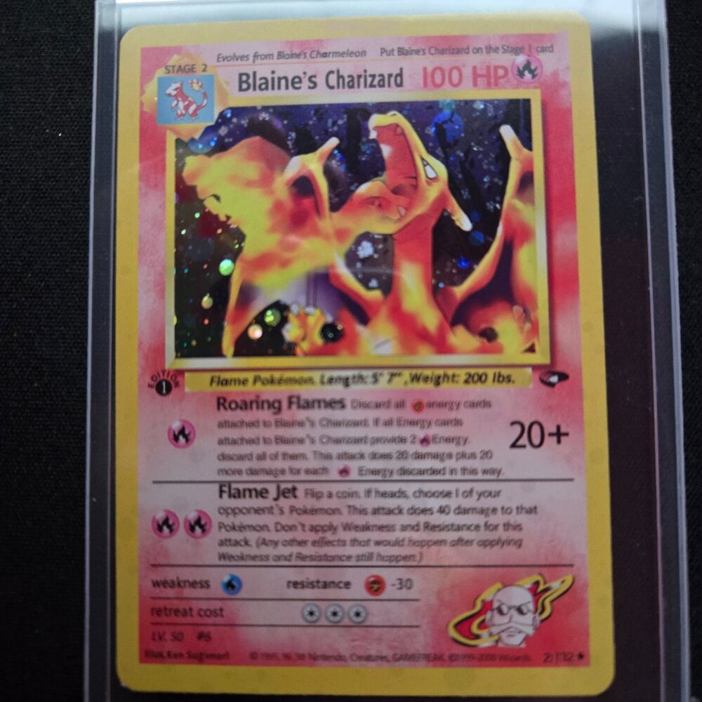 Pokémon Blaine's Charizard REPLICA Holographic Card